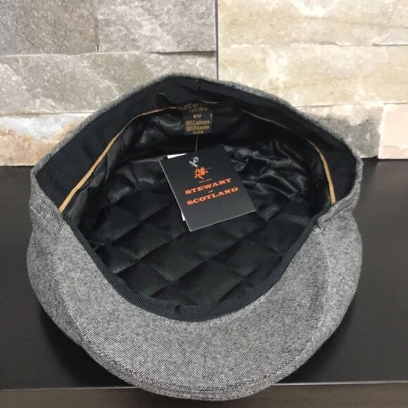 Stewart Of Scotland Men's Cashmere Ivy Cap - Picture 4 of 5